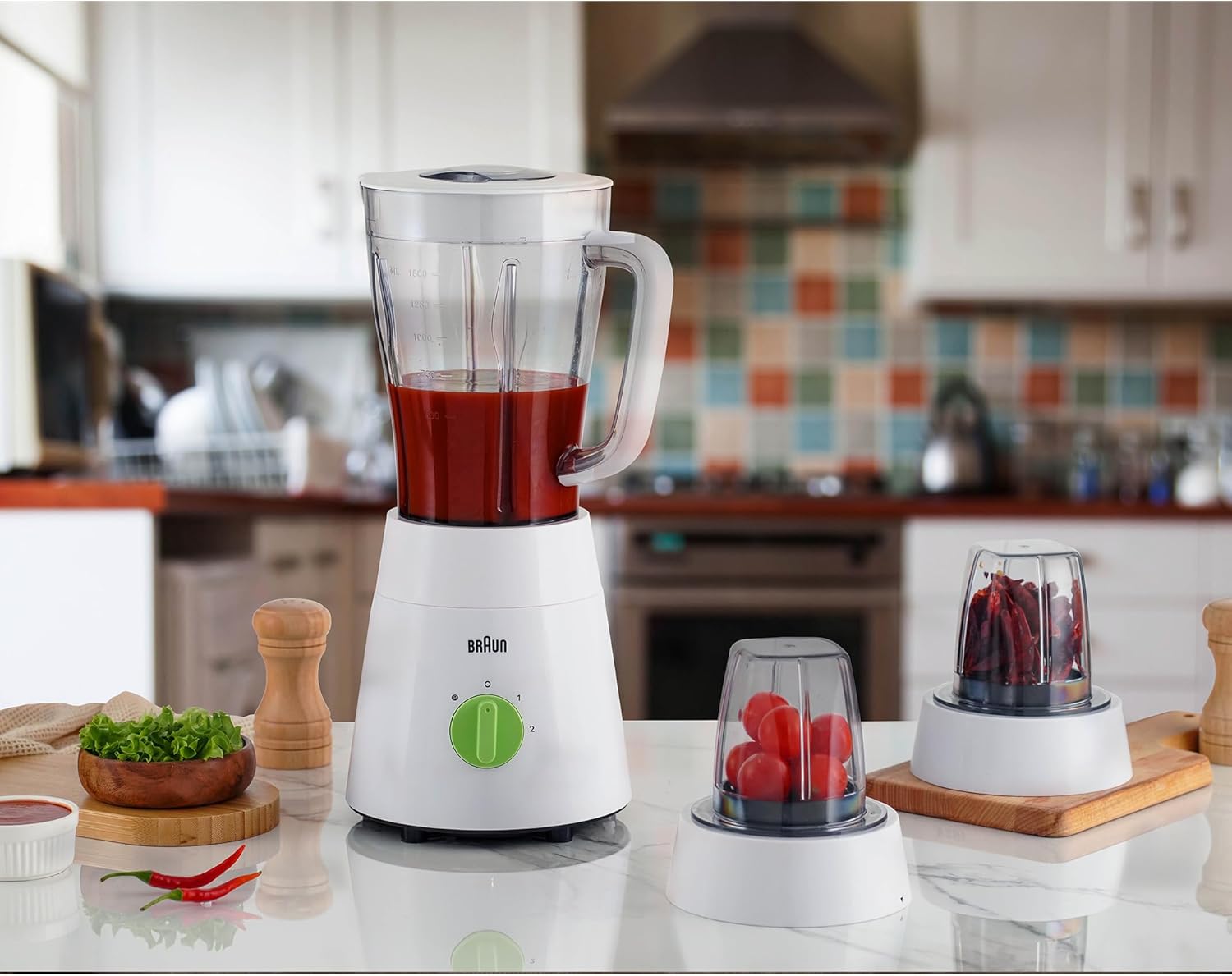 Braun Blender With Plastic Jar (500W, 2 Mills) Braun Blender With Plastic Jar (500W, 2 Mills)
